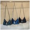 2026 Trendy Retro Denim Crossbody Bag - Large Capacity for Commuting or School