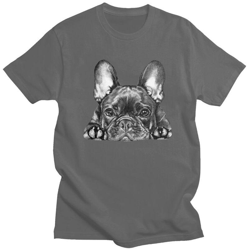 Custom Frenchie Dog French Bulldog T Shirt Men 100 Cotton Tshirt Casual Tees Streetwear Tshirt