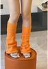 Millennium Subculture Solid Knit Leg Warmers: Japanese Korean Style Mid-Length Women's Socks