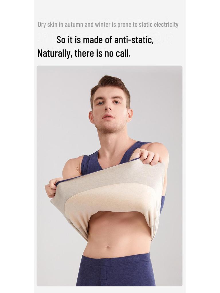 Gilet termico da uomo senza cuciture di Classe A in velluto antibatterico