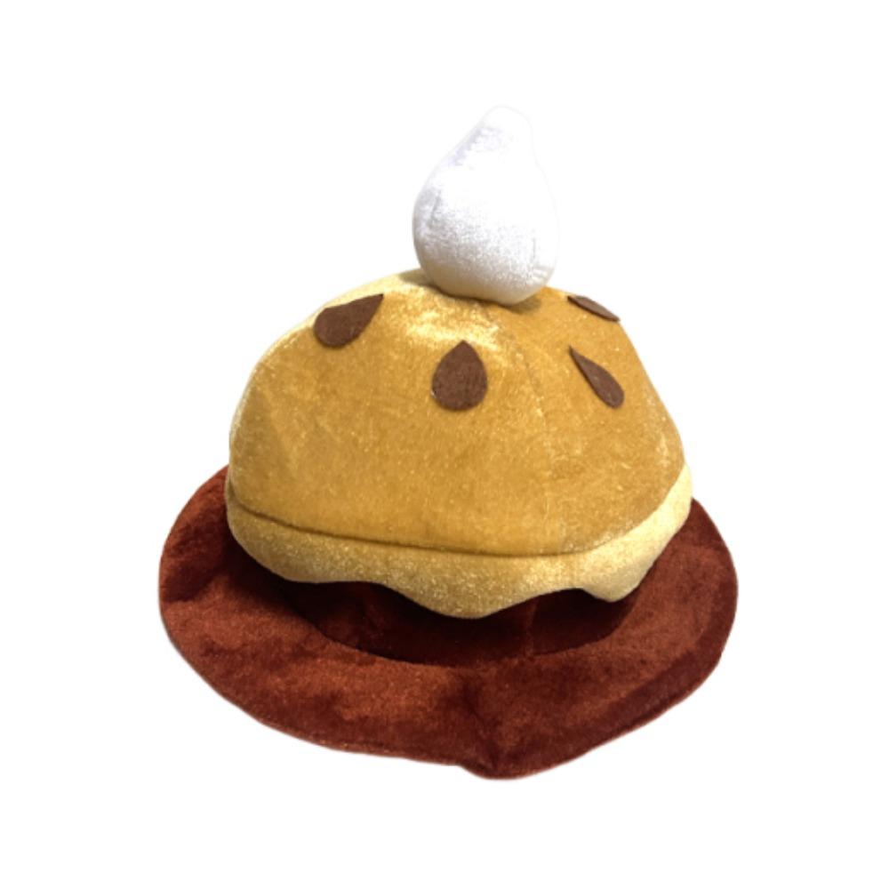 Cute Plush Cake Hat Cartoon Halloween Headgear Gift Theme Event Hat  Children коричневый
