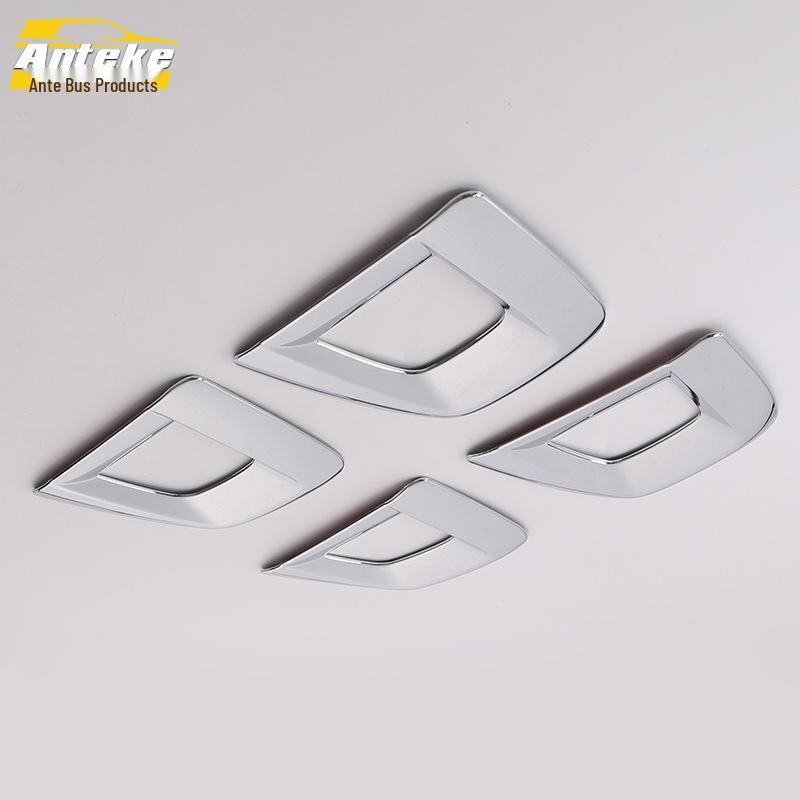 Front Bumper Guard Sticker for 16 GLC Models - Electroplated Decorative Trim for Lower Guard.