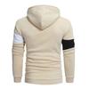 Men Winter Hoodie Pullover Colorblock Long Sleeves Drawstring Hooded Keep Warm Soft Mid Length Spring Hoodie for School