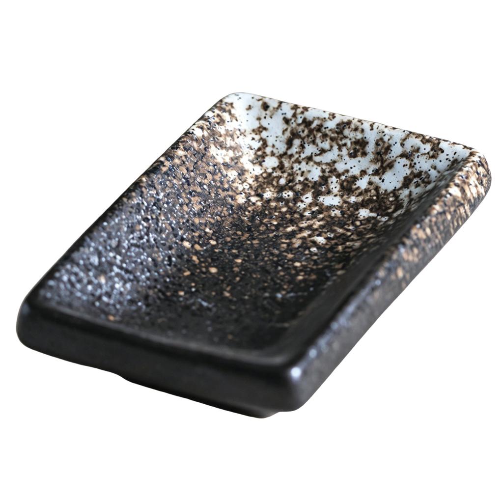 Japanese Sauce Rectangular Dish Household Seasoning Dish Mustard-Soy Small Dish Ceramic Plates Tableware Home Kitchen Supplies
