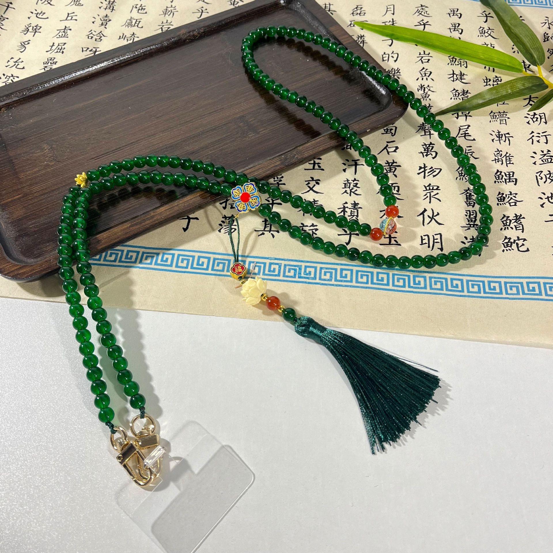 

Сумка-ремешок Guofeng, шейное ожерелье, цепочка через плечо, шнурок, женское бусинное китайское ожерелье