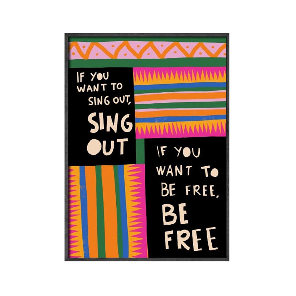 Feminist Cartoon Art Print Painting Motivational Quote Positivity Self Care Canvas Posters Girls Room Wall Home Decor Pictures