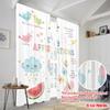 2pcs 2D flat printing Window Curtains Daily Affirmations Positive Vibes 100% Polyester Fabric Without Electricity Holiday