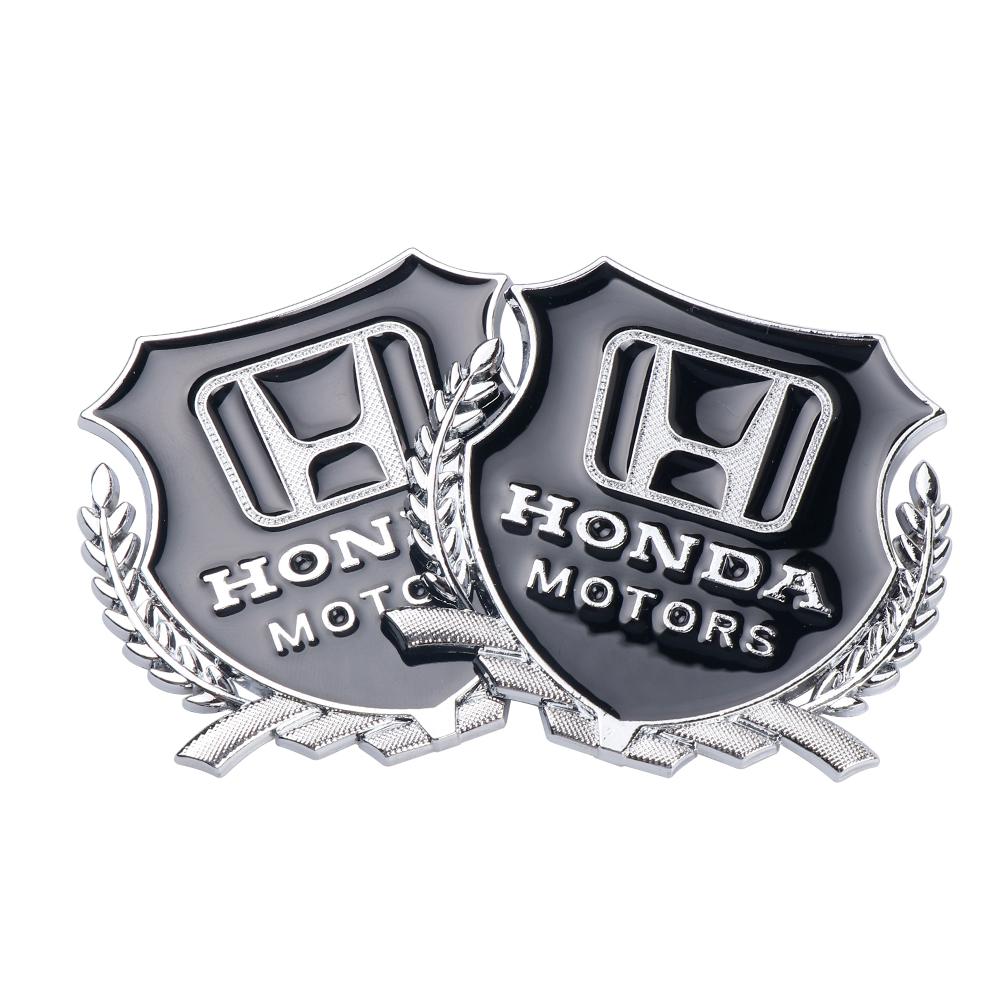 

2pcs 3D Metal Car Body Emblem Stickers Trunk Decor Decals For Honda Accord Mugen Jazz Fit CRV Civic Insight Odyssey Accessories For Honda