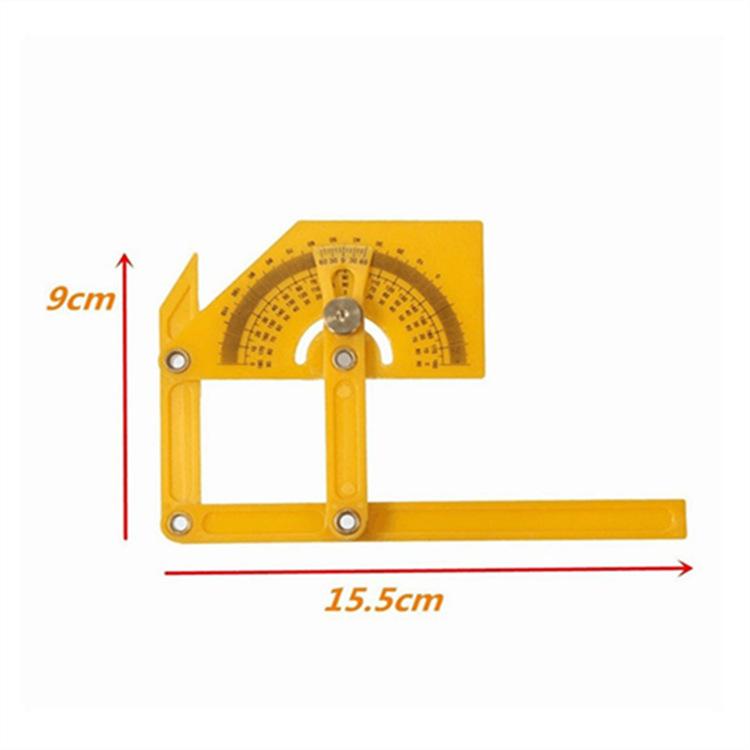Folding Ruler ABS Plastic Woodworking Ruler Measuring Right Angle Semicircle Ruler