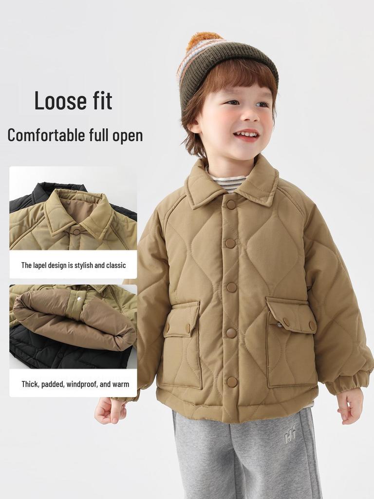 European Boys' Quilted Cotton Jacket – Winter 2025 Children & Toddler Wear