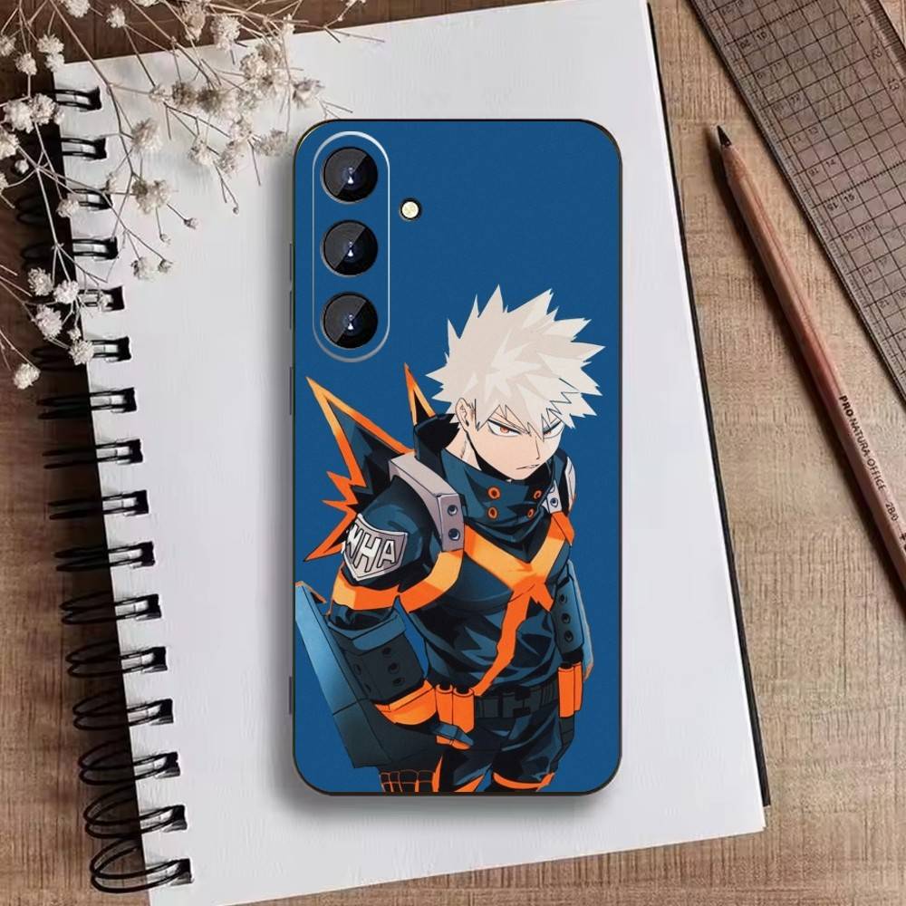 Katsuki Bakugo E-Hero Academia Phone Case For Samsung Galaxy A73,21,22,32,71,53,52,51,80,5G Soft Black Cover Samsung a71 5g