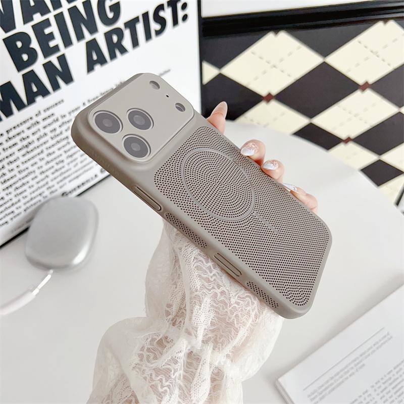 Breathable Heat Dissipation Magnetic For Magsafe Case For Apple iPhone 17 Air 16 15 14 Plus 13 12 Pro Max Shockproof Hard Cover
