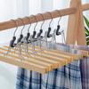 5Pcs Horse-Face Skirt Hanger Traceless Anti-slip Windproof 360° Rotatable Strong Load Bearing Solid Wood JK Skirt Pants Trousers Clothing Drying Rack