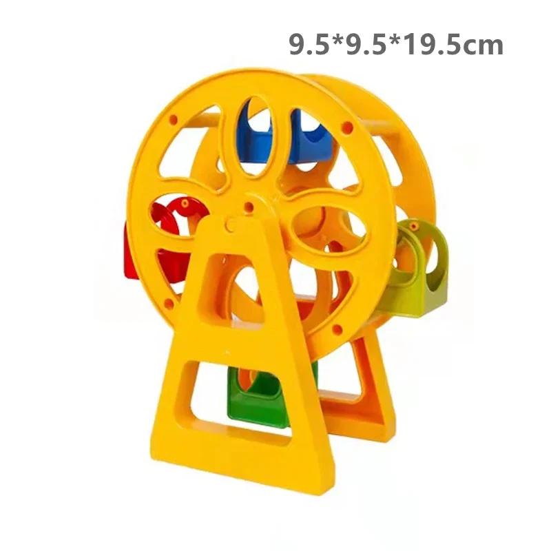 Großer Baustein Drehbares Riesenrad Bus Rennwagen Murmelbahn Kompatibel Duplo Pädagogisches Kreatives Spielzeug Kinder Kinder Geschenk