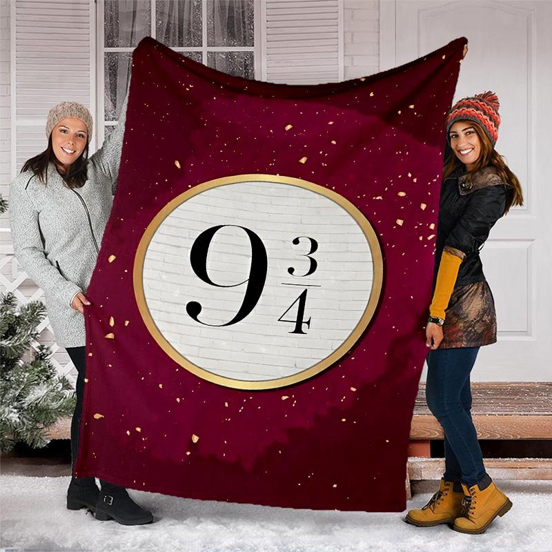 1pc Hogwarts12 Theme Blanket - Digital Print, Polyester, Cozy for All Seasons, Perfect for Outdoor, and Travel