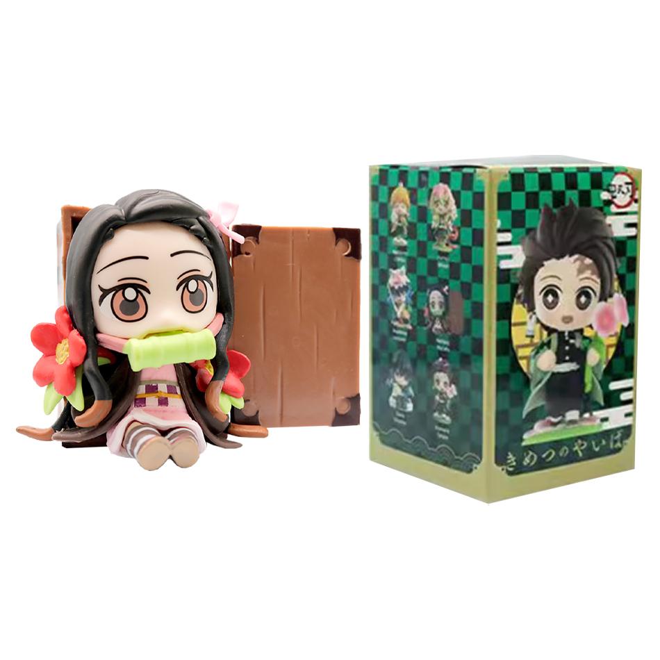 Anime Demon Slayer 6Pcs/Set Small Figure Boxed Character Multiple Combination Sets Cute Anime Toy Gift Collection Decoration PVC
