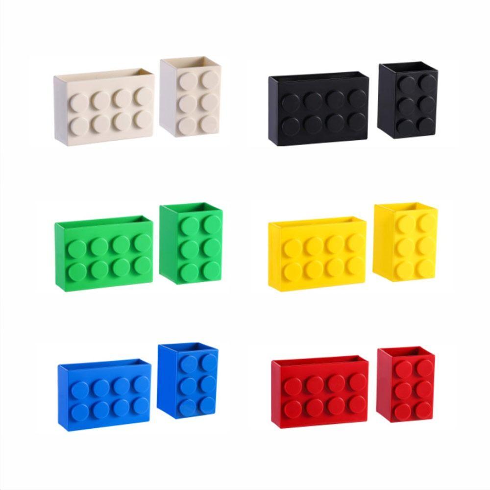 2Pcs Building Block Block Storage Box Tableware Container Desk Organizer  Kitchen Supplies
