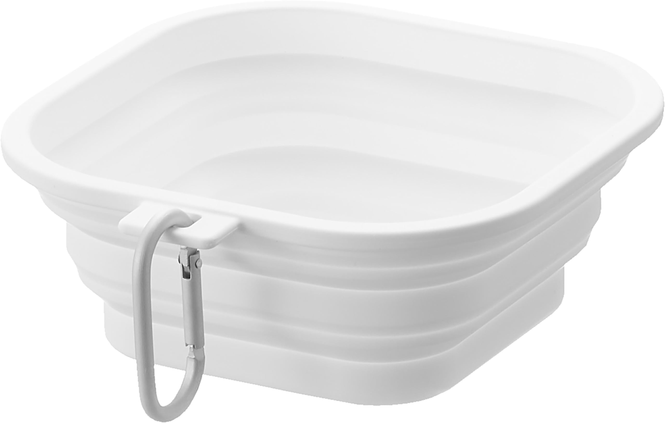 

Yamazaki Foldable Pet Food Bowl with Size Nooks Portable Water Dispenser with 10217 (Yamazaki Industries) Lid, S, White, W13.7×D14.8×H1.8cm; белый