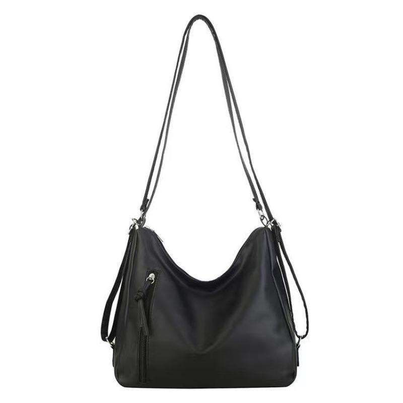 

New casual large-capacity tote bag simple foreign shoulder bag women s retro messenger bag women s backpack чорний