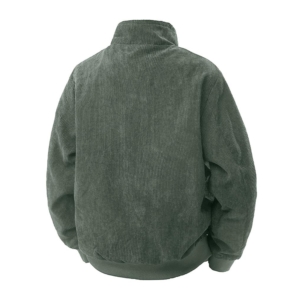 Men's Solid Color Stand Collar Tops Men's Loose Casual Workwear Jacket