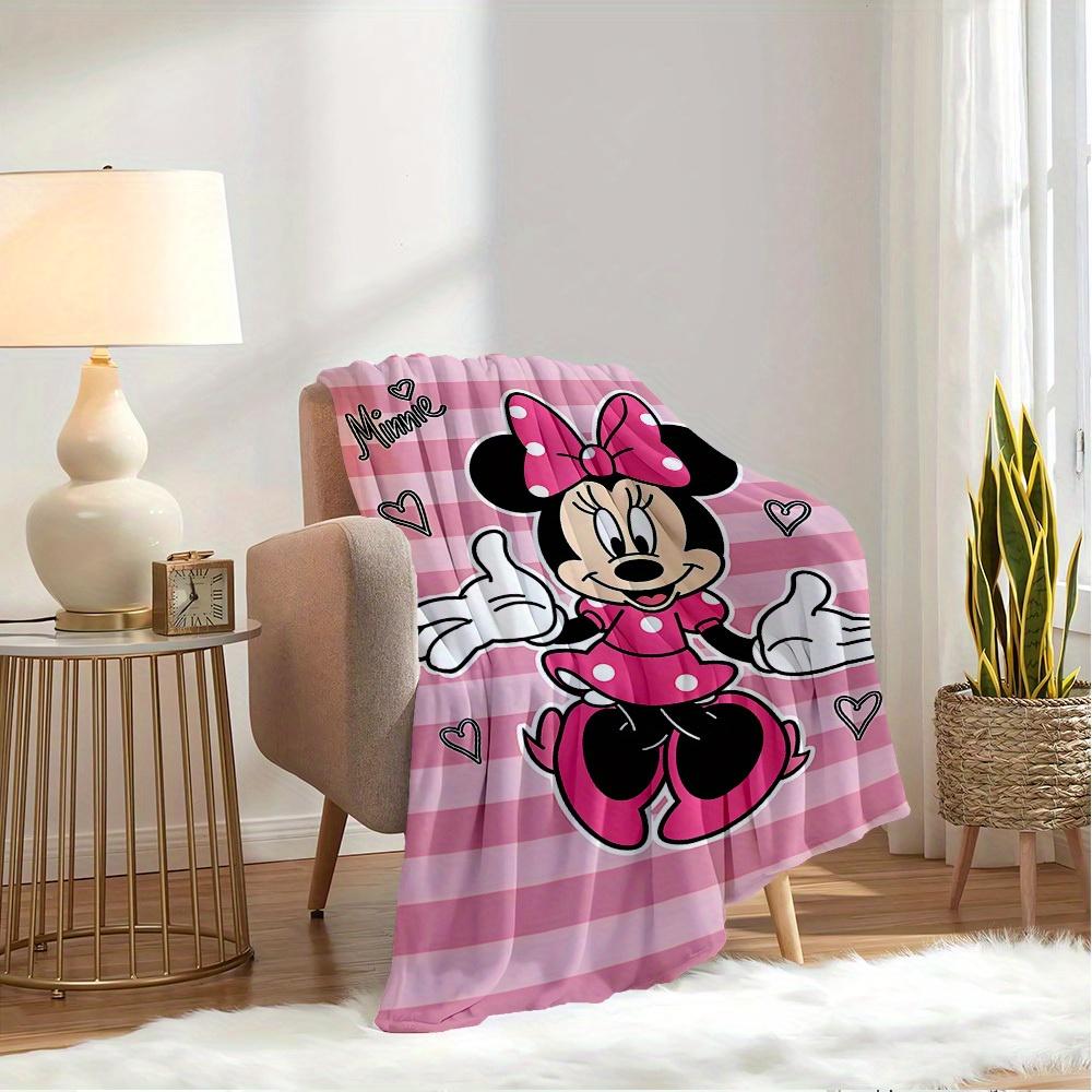 1pc Flannel Minnie Mouse Pink Polka Dot Bedding