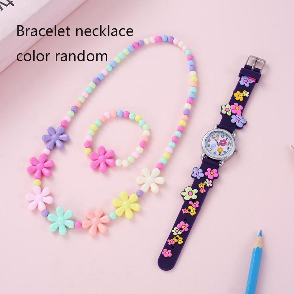 New CHILDREN'S Watch Can Love 3D Pattern Rainbow Flowers CHILDREN'S Quartz Watch Plastic Strap