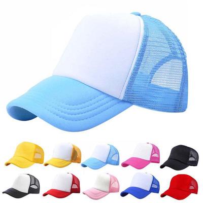 Adjustable Child Solid Casual Hats for New Classic Trucker Kids Baseball Golf Mesh Sun Hats