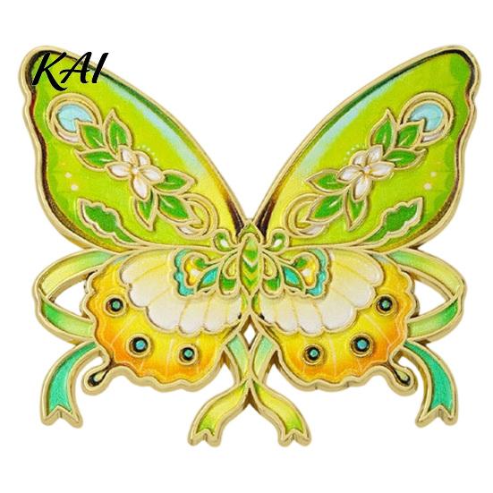 Decorative Metal Lapel Pin Chinese Style Paper Kite Brooch, Enamel Butterfly Goldfish Swallow Retro Badge, for Clothing Scarves and Bags Badge