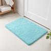 Bathroom Door Mat, Plush Water Absorbent Floor Mat, Non-Slip Soft Fluffy Doormat for Entryway Bathroom Bedroom Kitchen