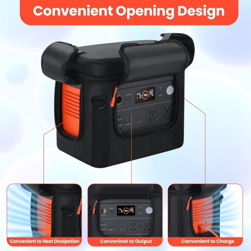 Storage Carrying Case for 1000 V2 Travel Padded Bag with Multi Pocket Shoulder Strap Handle Power Station
