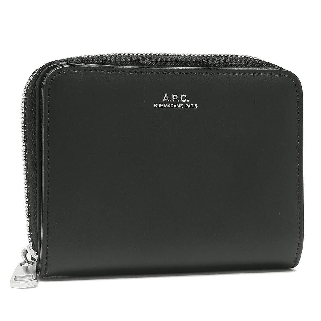 

Arpense H63087 Compact Emmanuel Round Parallel LZZ BLACK [Apace] Bi-Fold Wallet, Men s, Women s, Zipper, Import, (2) [Item]
