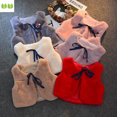 Baby Vest Girls' Fur Vest Rabbit Fur Coat