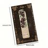 1pc Vintage Metal Bookmark, Romantic Flower Series For Planner, Hanging Decor, Book Clips, School Supplies, Back To School