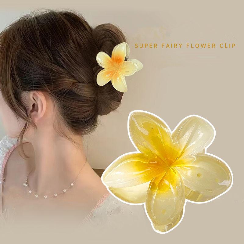 2/5Pcs Gradient Hair Clips New Flower Hair Claws Small Size Fashion Headwear Hairpin Crab Barrette Hair Accessories for Women