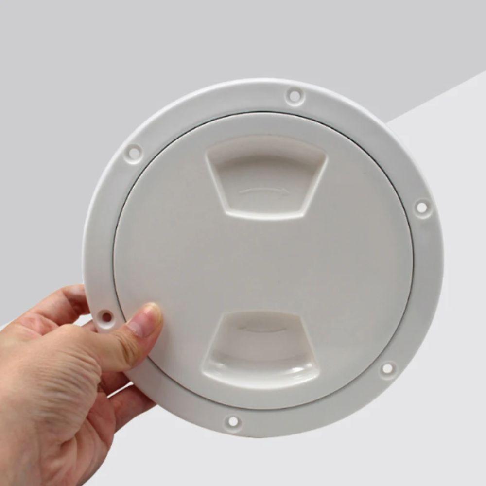 Round Hatch Cover White Inspection Plate For Boat Boat Screw Out Plate Outdoor Water Sport