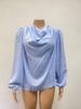 European & American Chiffon Long-Sleeve Loose V-Neck Women's Top