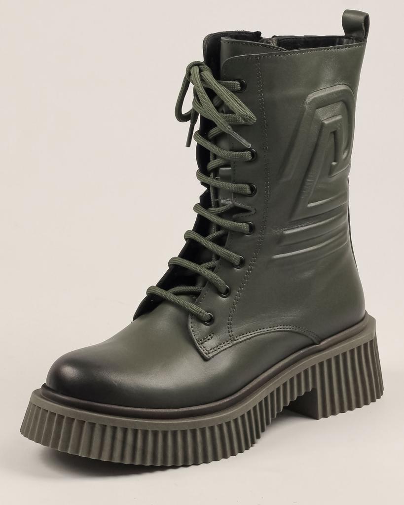 High Winter Boots Evromoda 64801 36 Khaki Leather