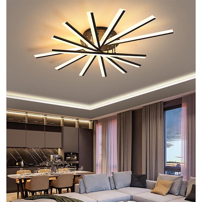 Candelabre LED Moderne Lampă de Plafon Iluminat Interior Pentru Studio Living Dormitor Lămpi Corpuri de Iluminat Negru/Alb Intrare 90-220V
