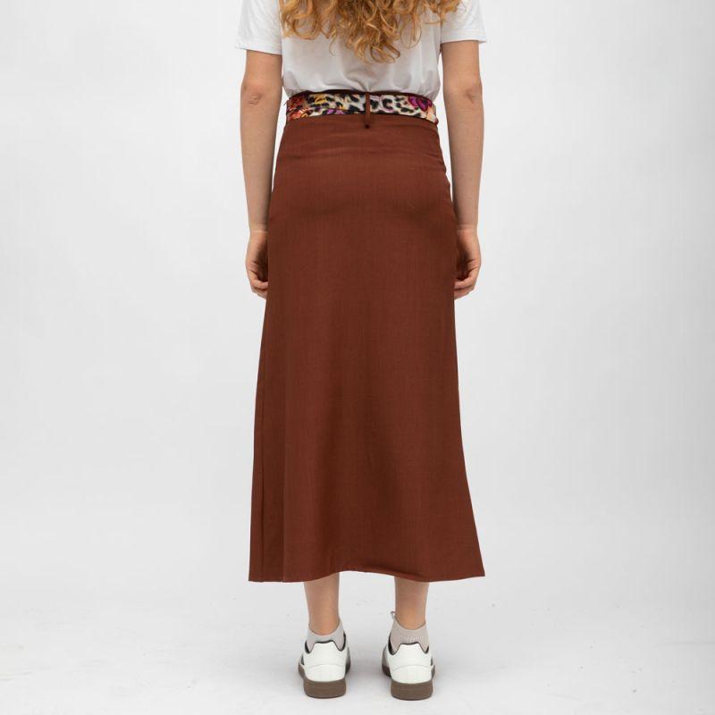 Jupe marron gab imprimé léopard Femme HOLLY AND JOEY