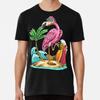 Flamingo Drinking Beer - Funny Pink FlamingoT-Shirt S-5XL Best T-Shirt