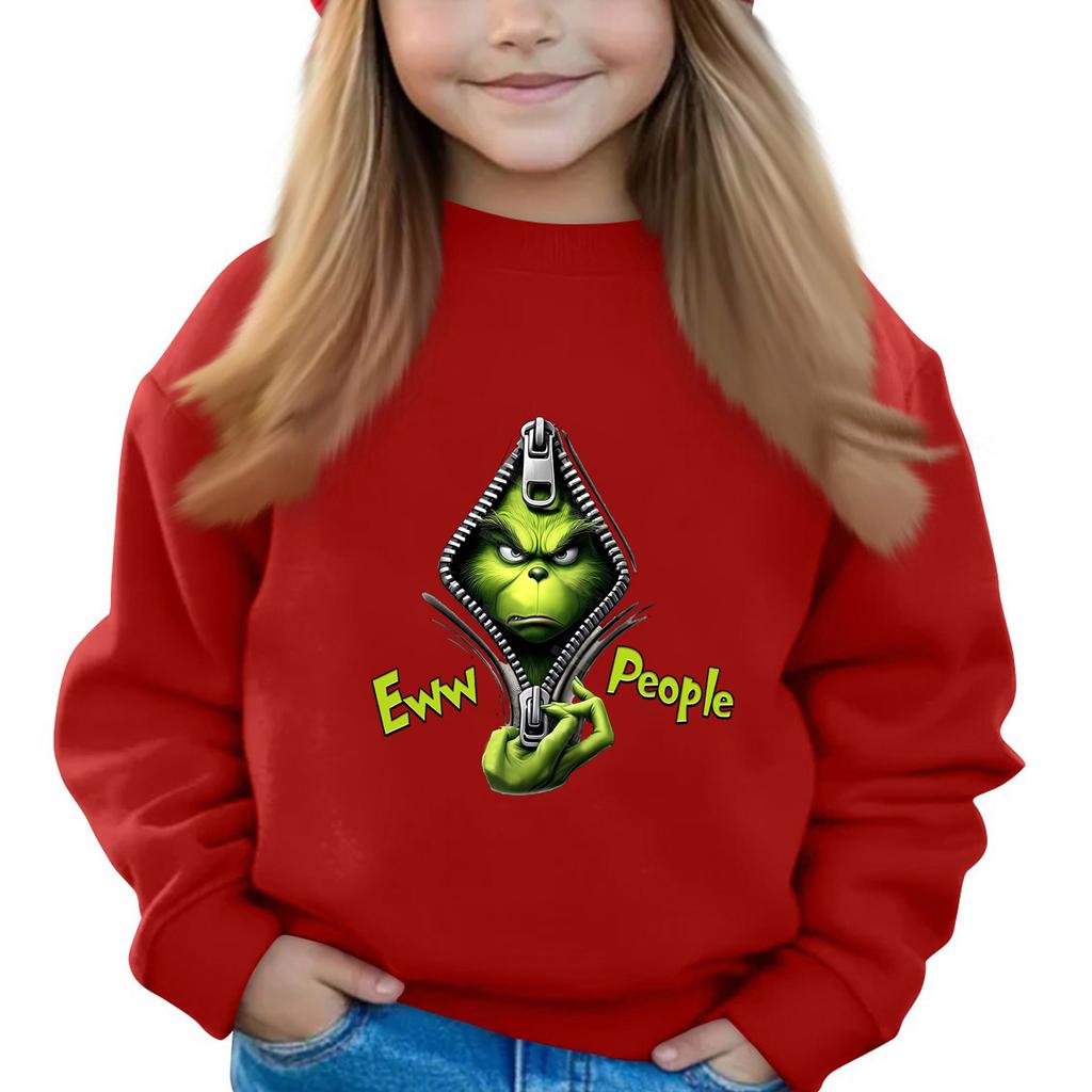 Weihnachtstag Mädchen Rundhals-Pullover für Kinder Bedruckte Baby-Tops