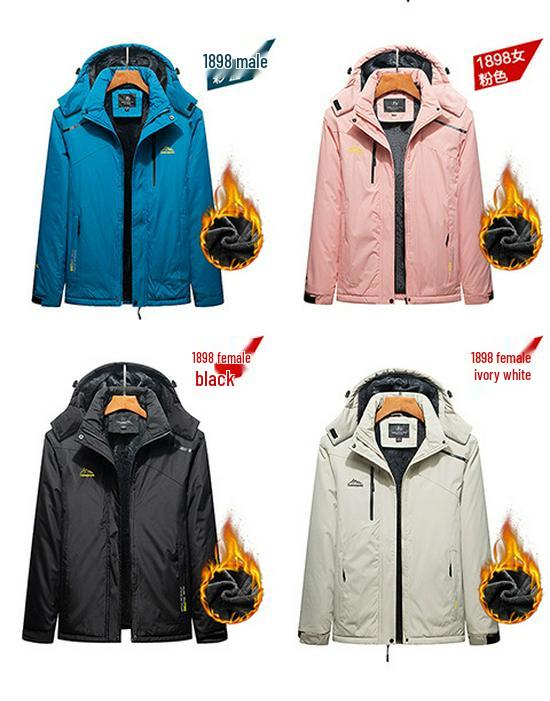 Winddichte Outdoor-Jacke mit Fleece-Futter für Herbst/Winter