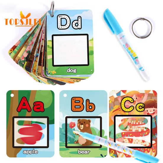 1 Set Alphabet Water Coloring Cards Educational Learning Toy Develop Hand Strength And Visual Perception Skills Paint Toys for Kids