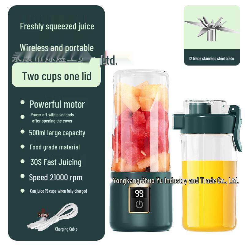 Compact Fully Automatic Multifunctional Juicer & Food Processor - Portable Electric Juicing Cup