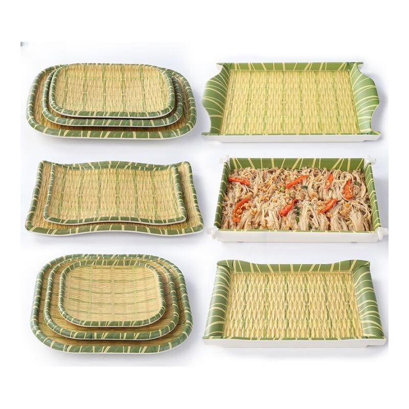 Naijiang Bamboo Weave Melamine Serving Plate