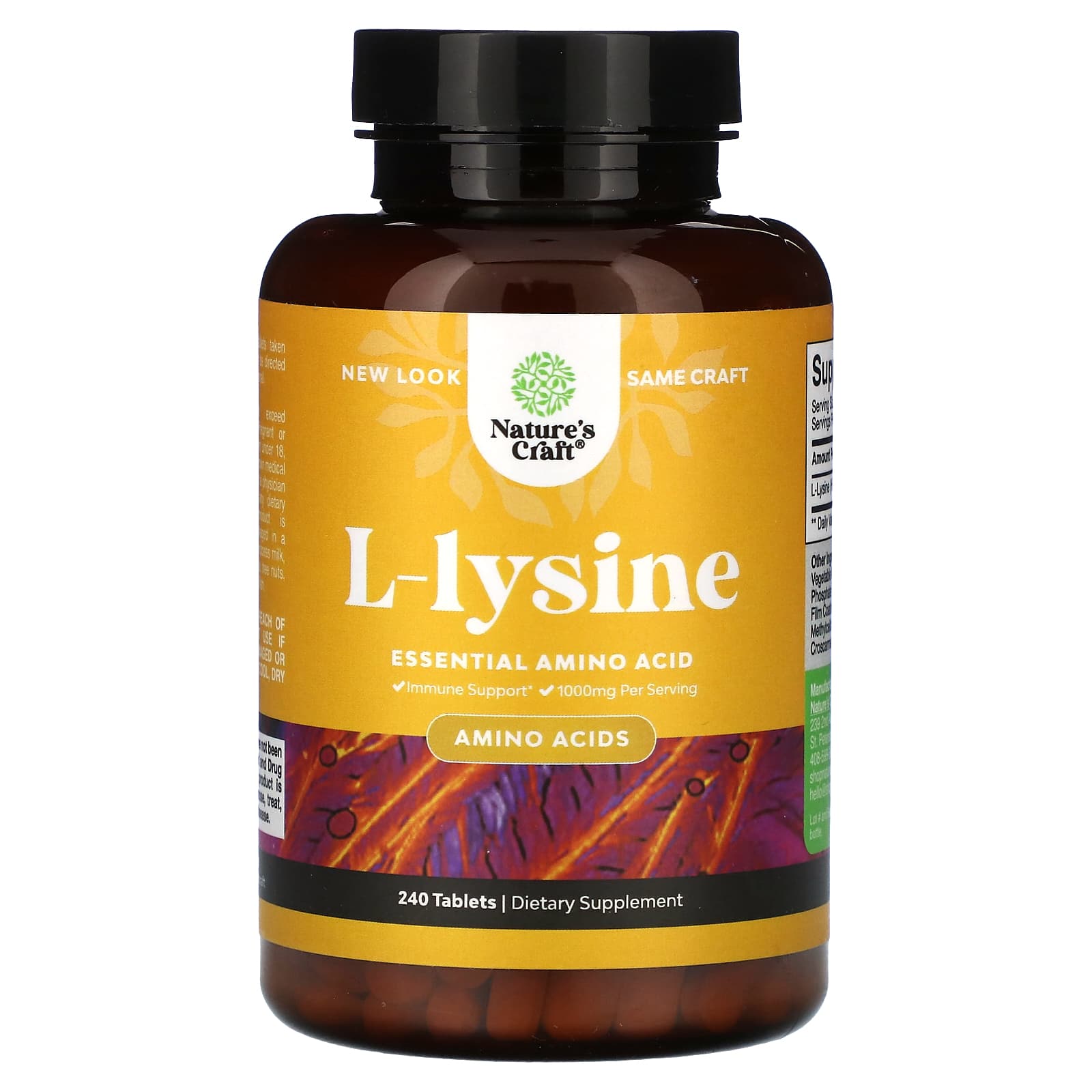 

Nature S Craft, L-Lysine, 240 Tablets (500Mg per Tablet)