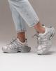 Allsy 19527 36 Platform Sneakers, Gray-milk, Leather, Textile