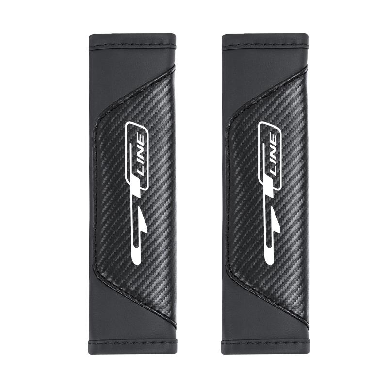 ALAZ2 Car Safety Belt Cover Pads Auto Leather Shoulder Cushion Accessories For KIA Rio 4 Ev3 ev6 Niro Stonic Sportage GT-Line Ceed K9