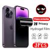 3 Pçs Filme De Hidrogel Anti-espião Iphone 16 17 15 14 13 12 11 Pro Max Protetores De Tela De Privacidade Película Protetora 14 Plus Não Vidro 16e