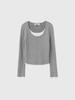 GENERALIDEA Double Layered Long Sleeve Knit [Grey] / Wbe3L05501